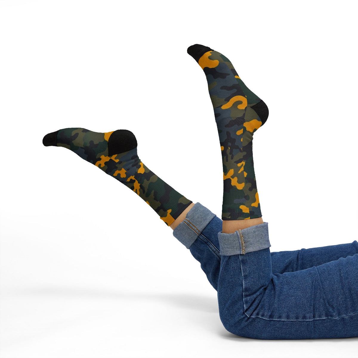 Midnight Moss & Mustard Camo Crew | Blend In But Stand Out Edition | More Mercy For Your Soles by Camotoez
