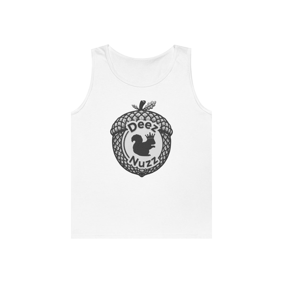 ‘Deez Nuzz’  Vintage Black/Grey Crest Funny Graphic Tank Top