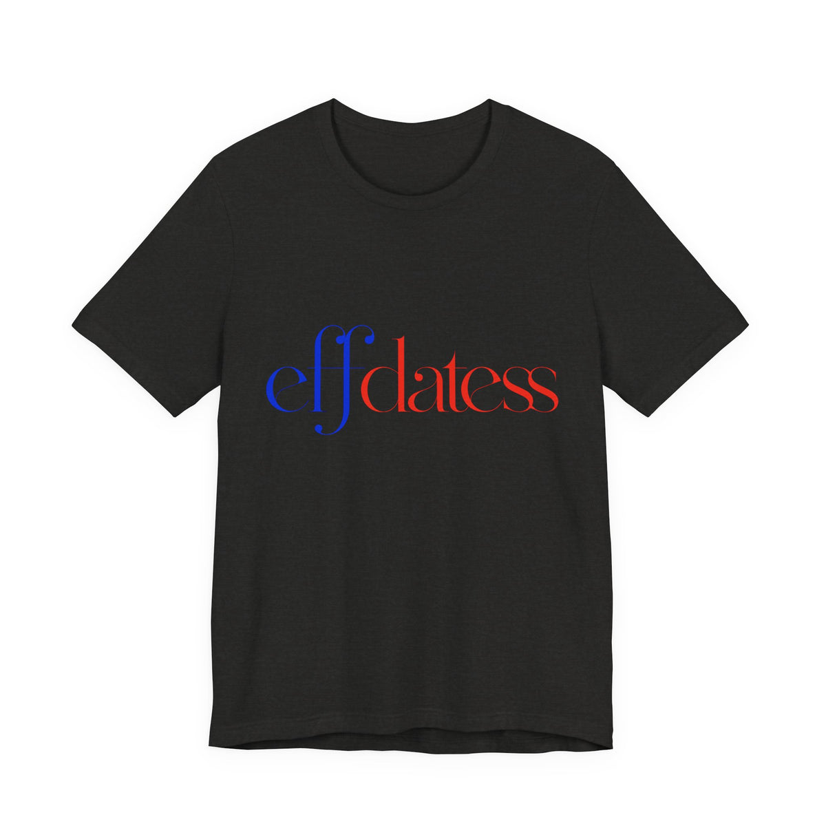 'effdatess' Cobalt Blue Minimalist Pastel Graphic Tee