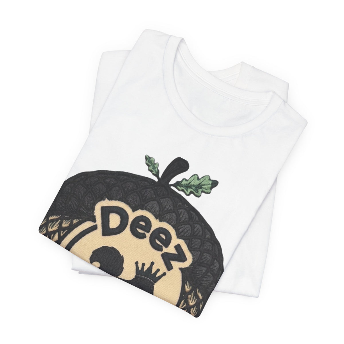 DeezNuzz Acorn Graphic Tee — Funny Squirrel Logo Shirt