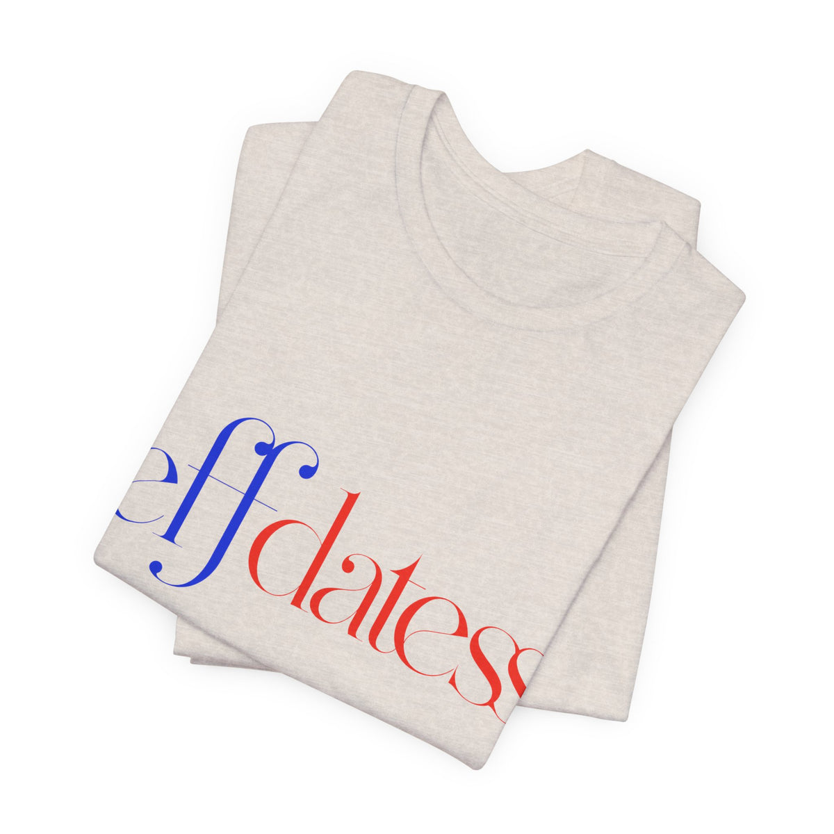 'effdatess' Cobalt Blue Minimalist Pastel Graphic Tee