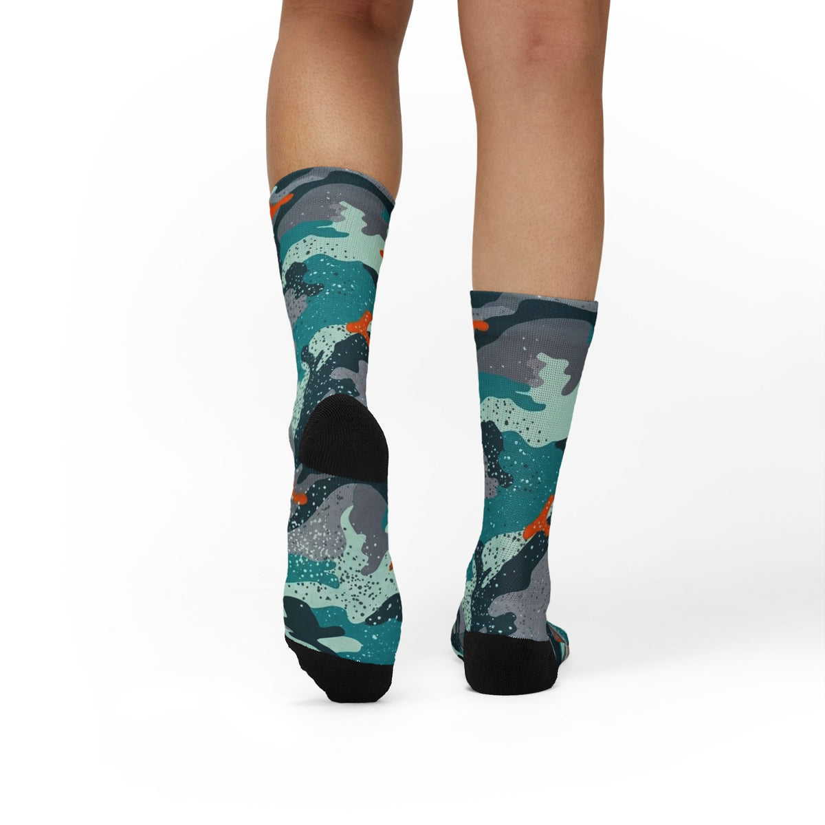 Miami Vibe Dolphin Aura Crew Socks Carib Drip by Camotoez