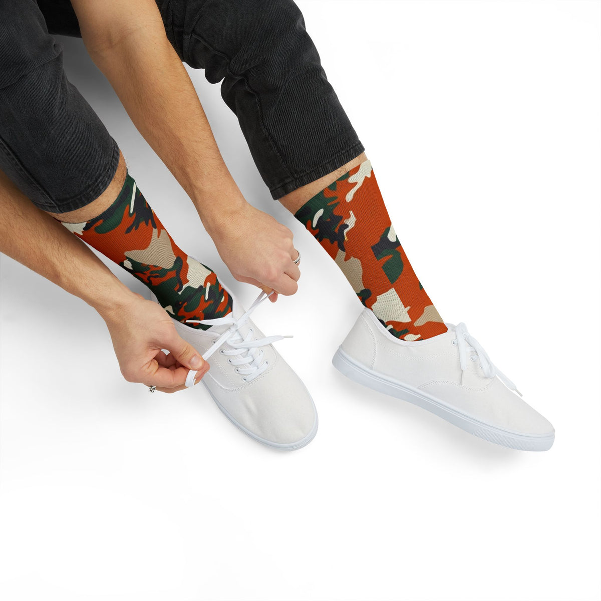 Cane Cane Camo Sublimation Socks — Bold Camouflage Athletic Crew Socks