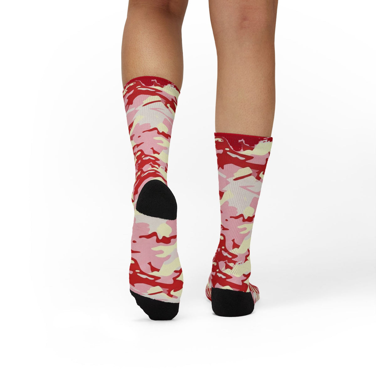 Tactical Shortcake M81 Disrupt Camo Crew Socks | Travis Scott "Shy Pink" AJ1 Sneaker Match