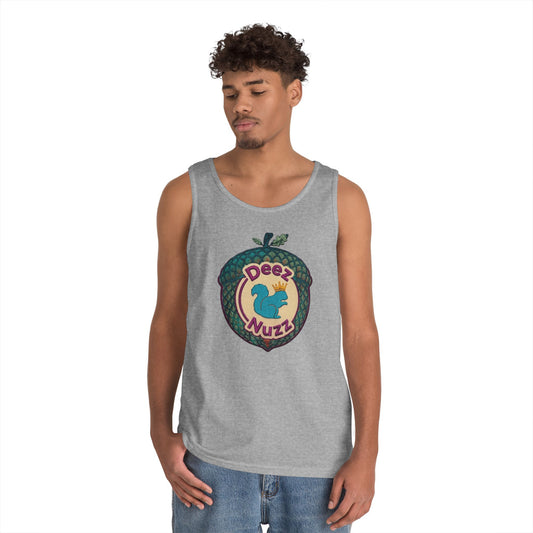'Deez Nuzz' Purple Acorn Funny Squirrel Graphic Tank Top