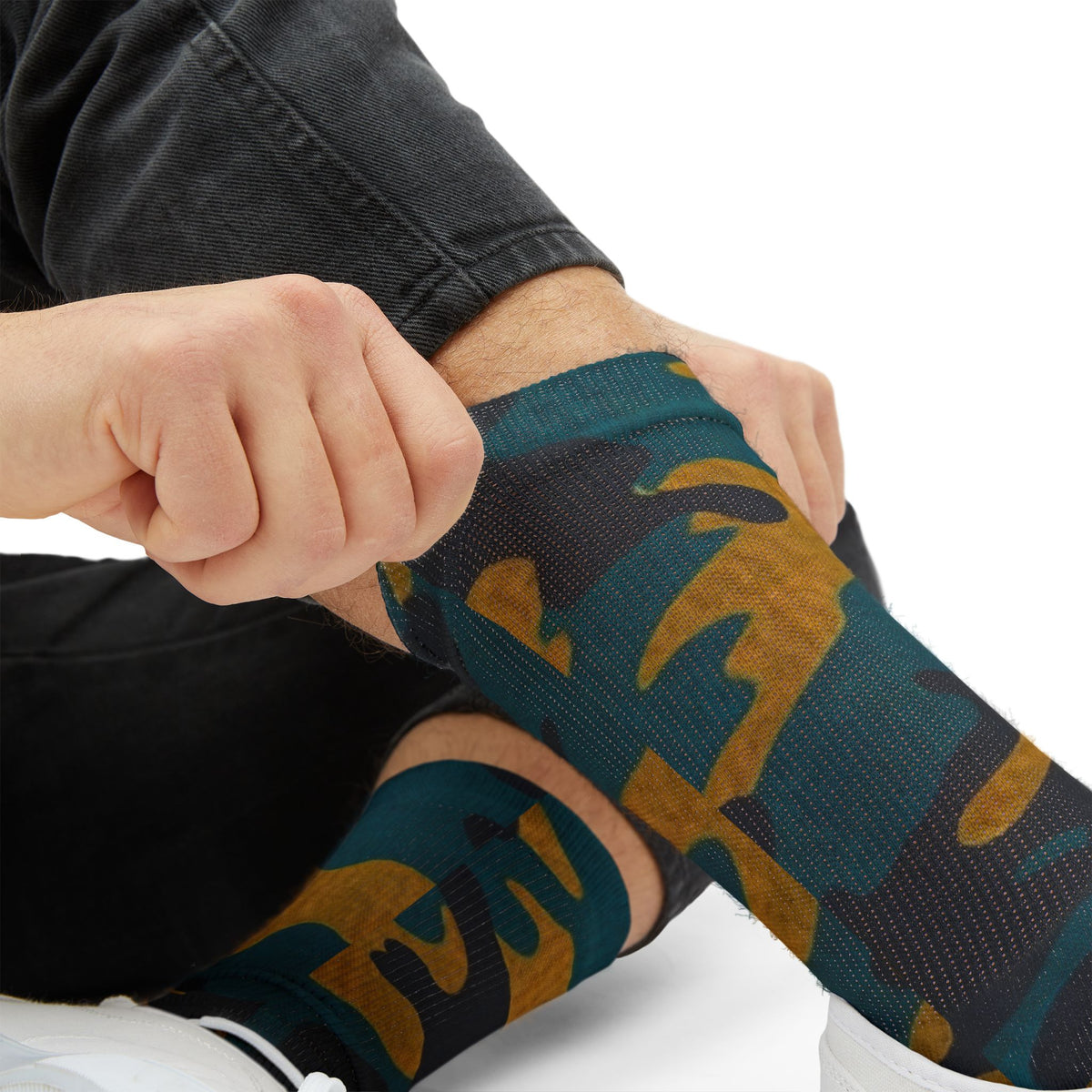 North Florida Aura Crew Socks Atlantic Drip by Camotoez