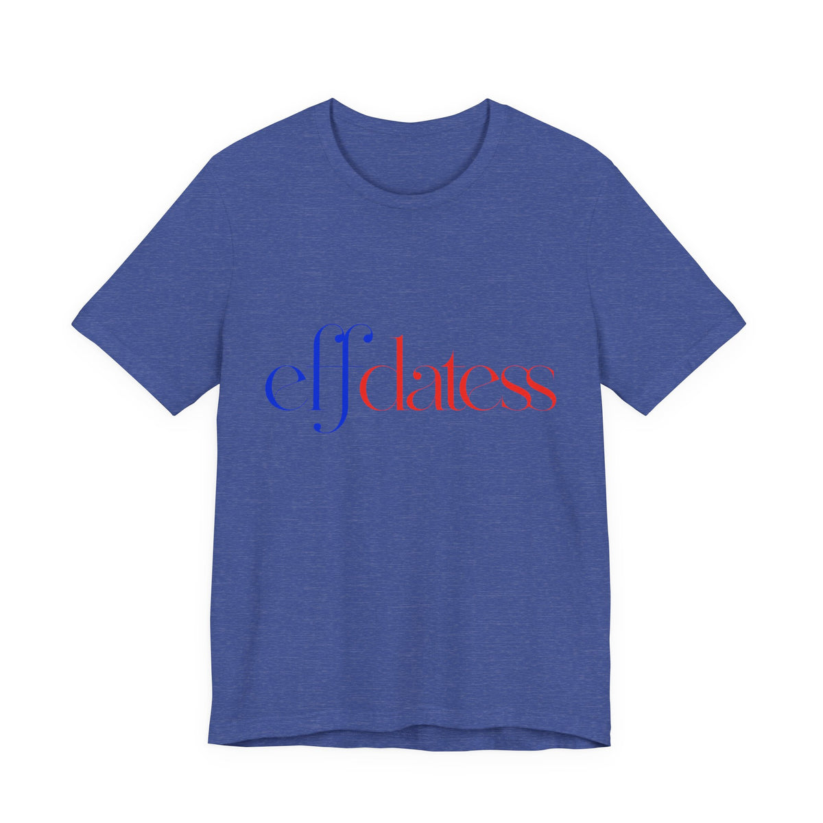 'effdatess' Cobalt Blue Minimalist Pastel Graphic Tee