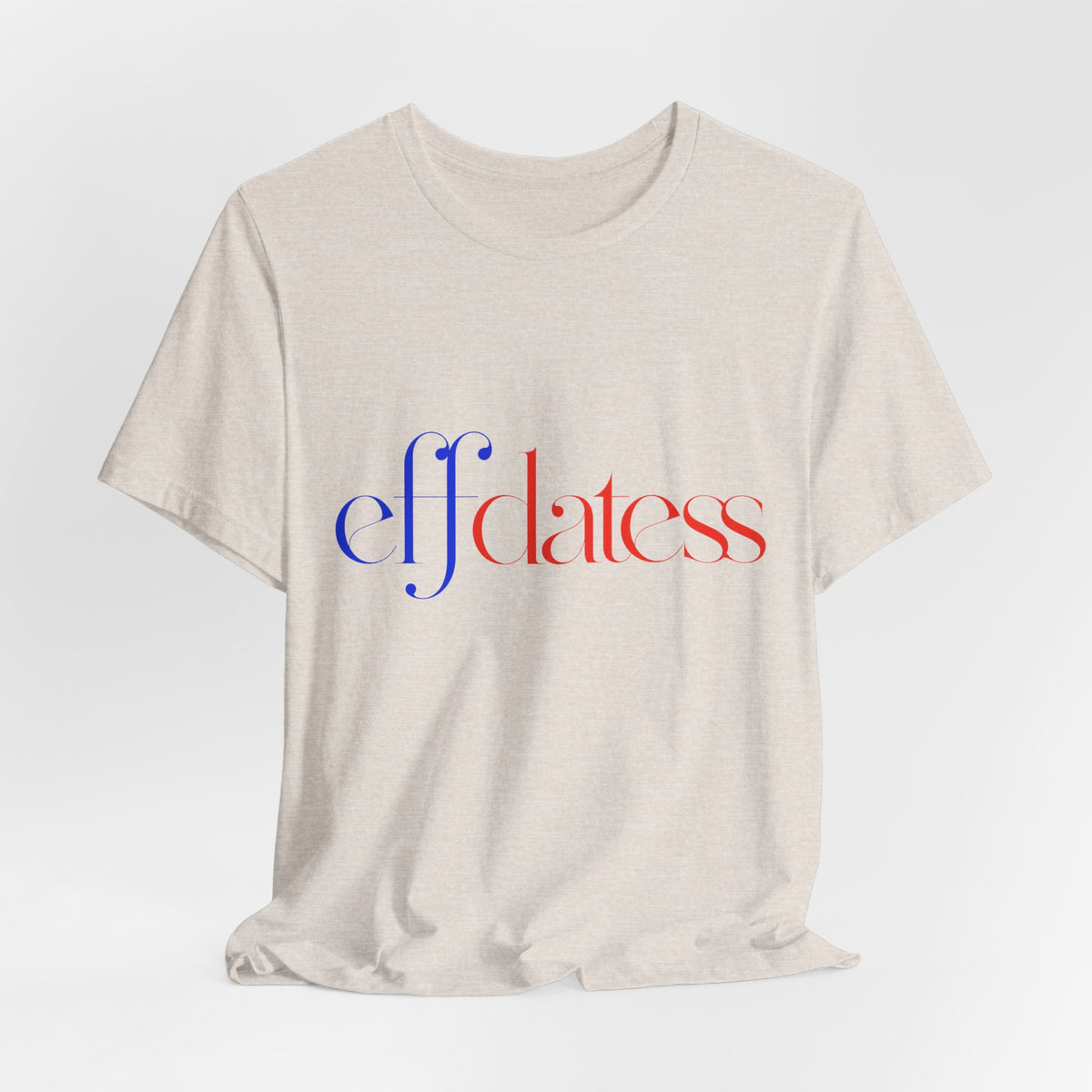 'effdatess' Cobalt Blue Minimalist Pastel Graphic Tee