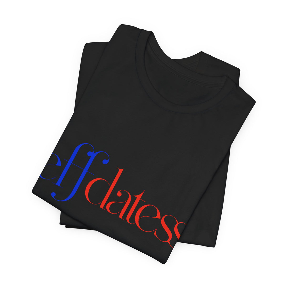 'effdatess' Cobalt Blue Minimalist Pastel Graphic Tee