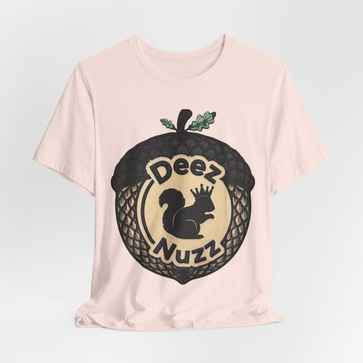 DeezNuzz Acorn Graphic Tee — Funny Squirrel Logo Shirt