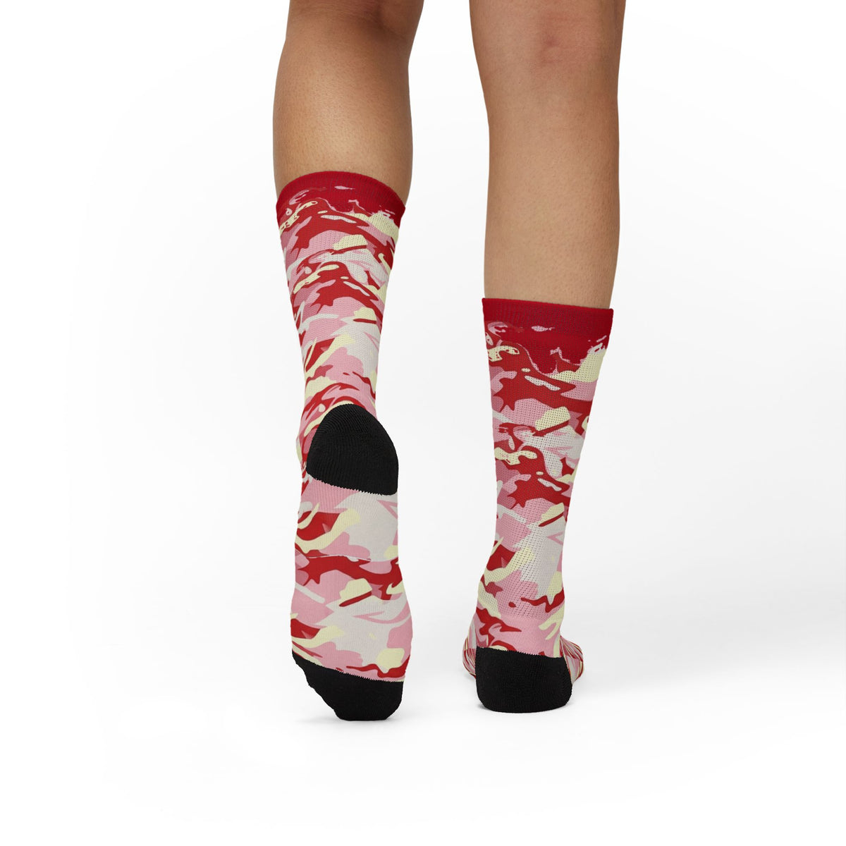 Tactical Shortcake M81 Disrupt Camo Crew Socks | Travis Scott "Shy Pink" AJ1 Sneaker Match