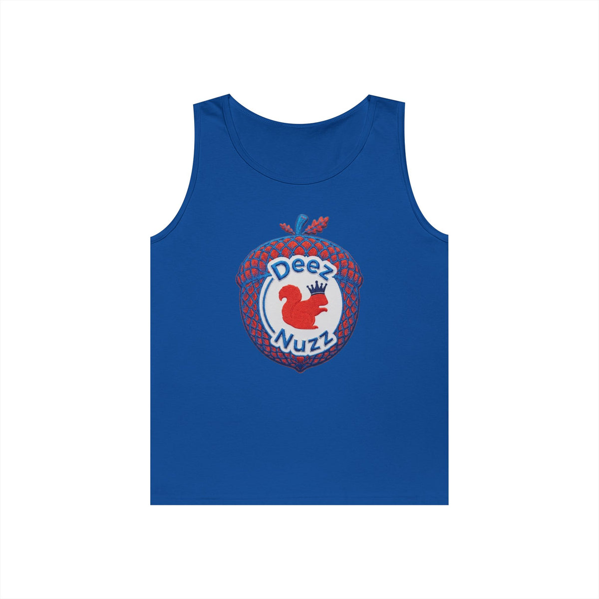 ‘Deez Nuzz’  Red,White, Blue Crest Funny Graphic Tank Top