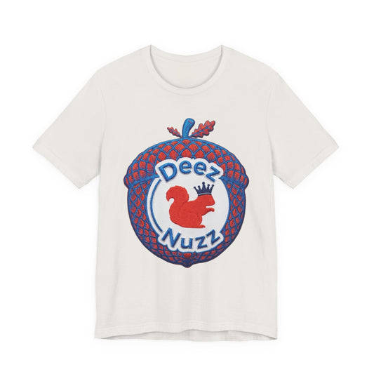 Deez Nuzz Squirrel Tee — Playful Retro Acorn Graphic T-Shirt