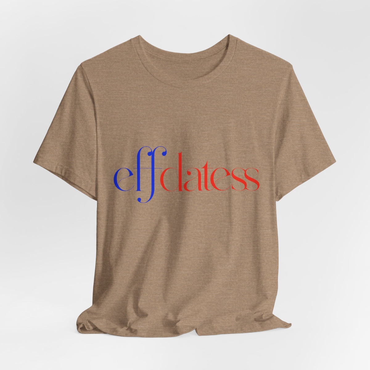 'effdatess' Cobalt Blue Minimalist Pastel Graphic Tee