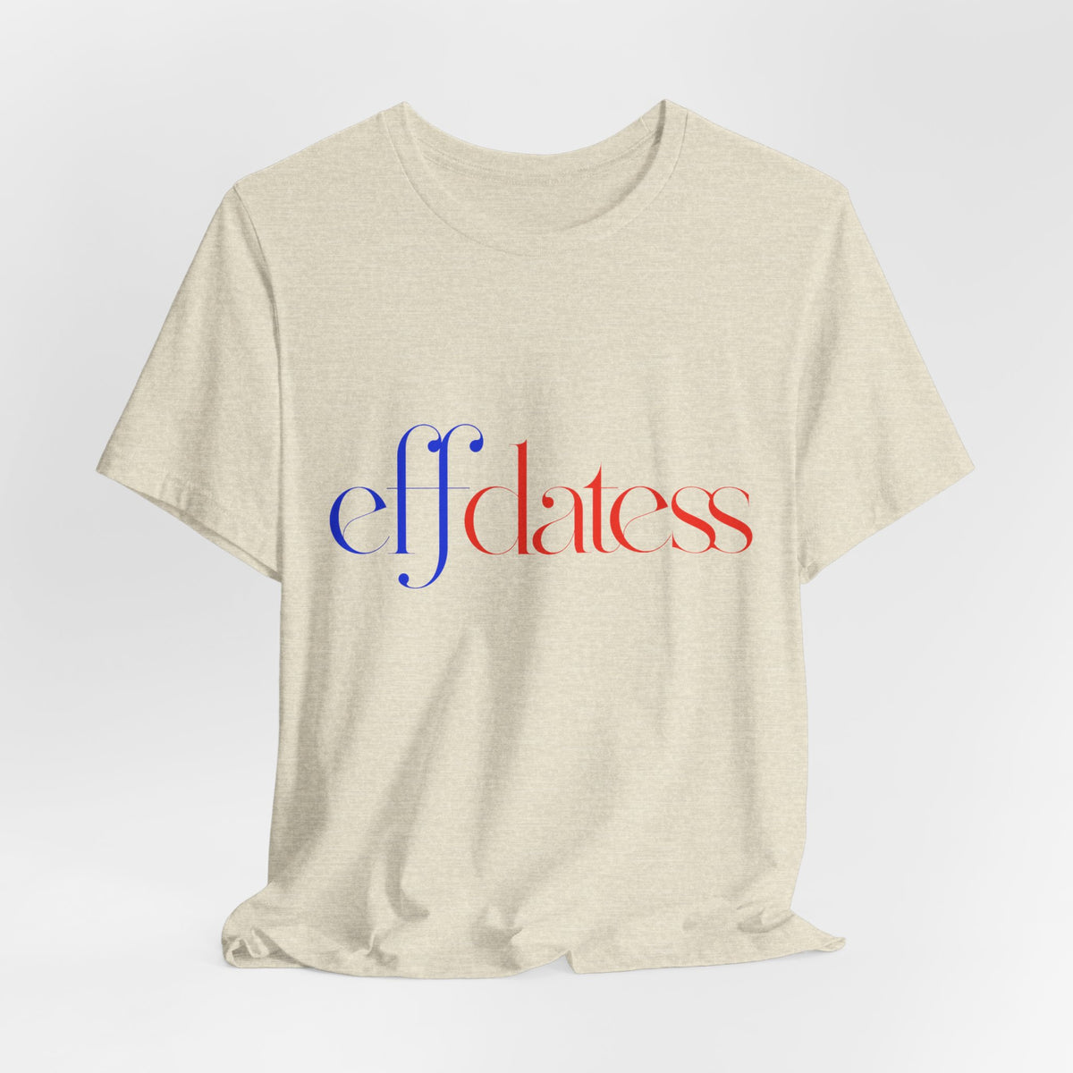 'effdatess' Cobalt Blue Minimalist Pastel Graphic Tee