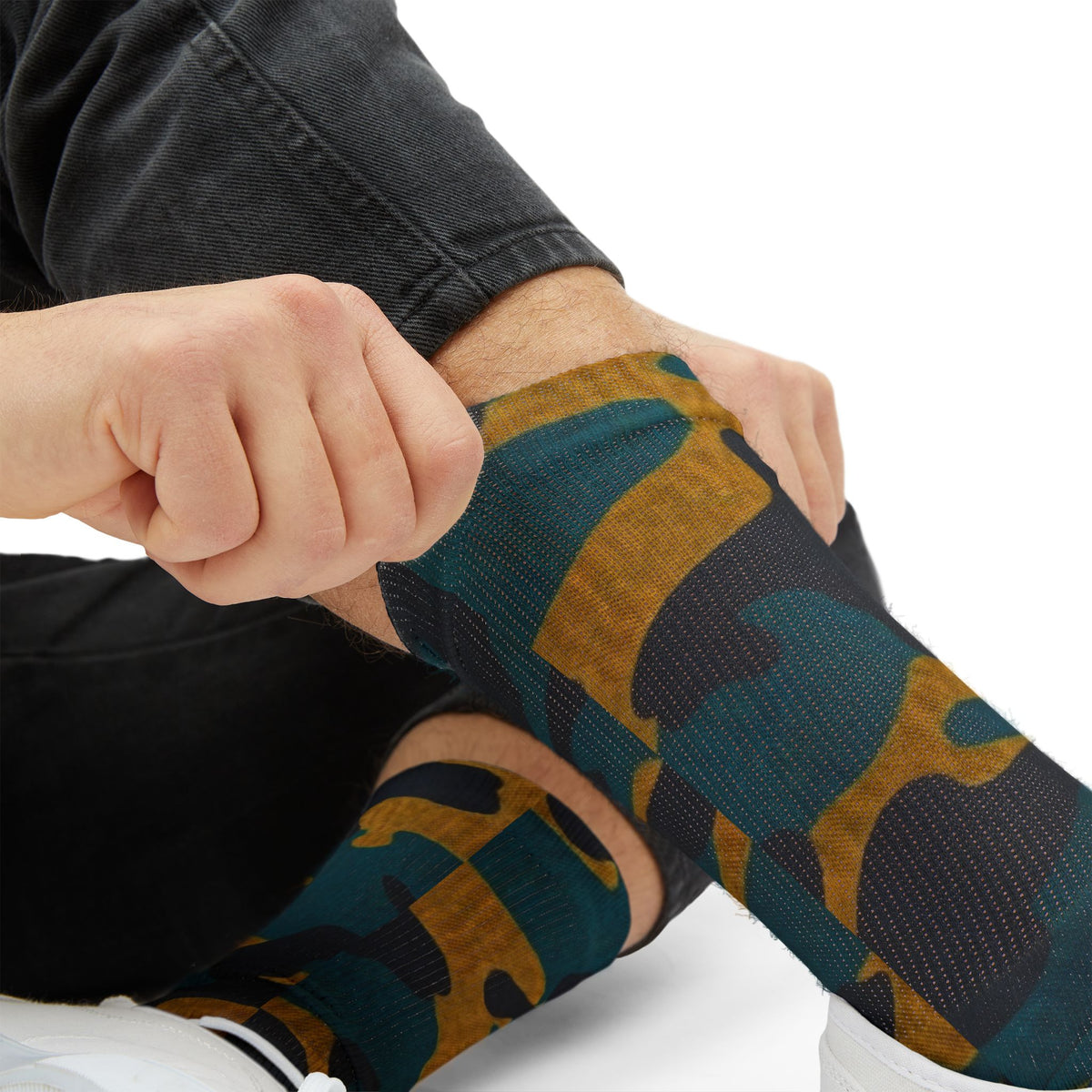 North Florida Aura Crew Socks Atlantic Drip by Camotoez