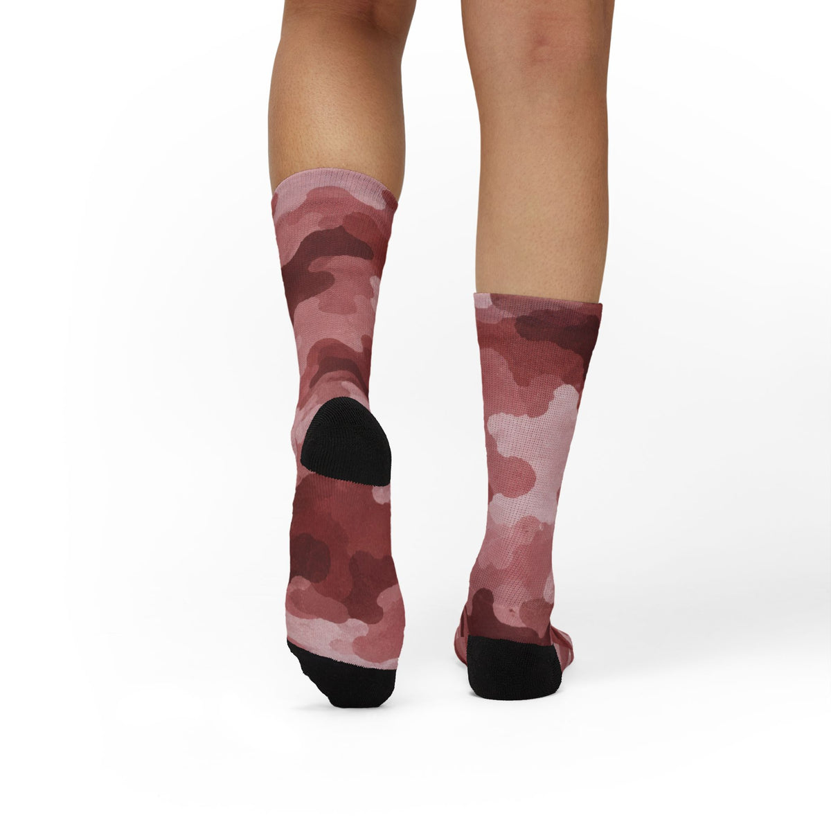 Digital Mauve and Aqueous Rose Camouflage Crew Socks by Camotoez Mauve Camo Crew | Blend In But Stand Out Edition | More Mercy For Yor Soles