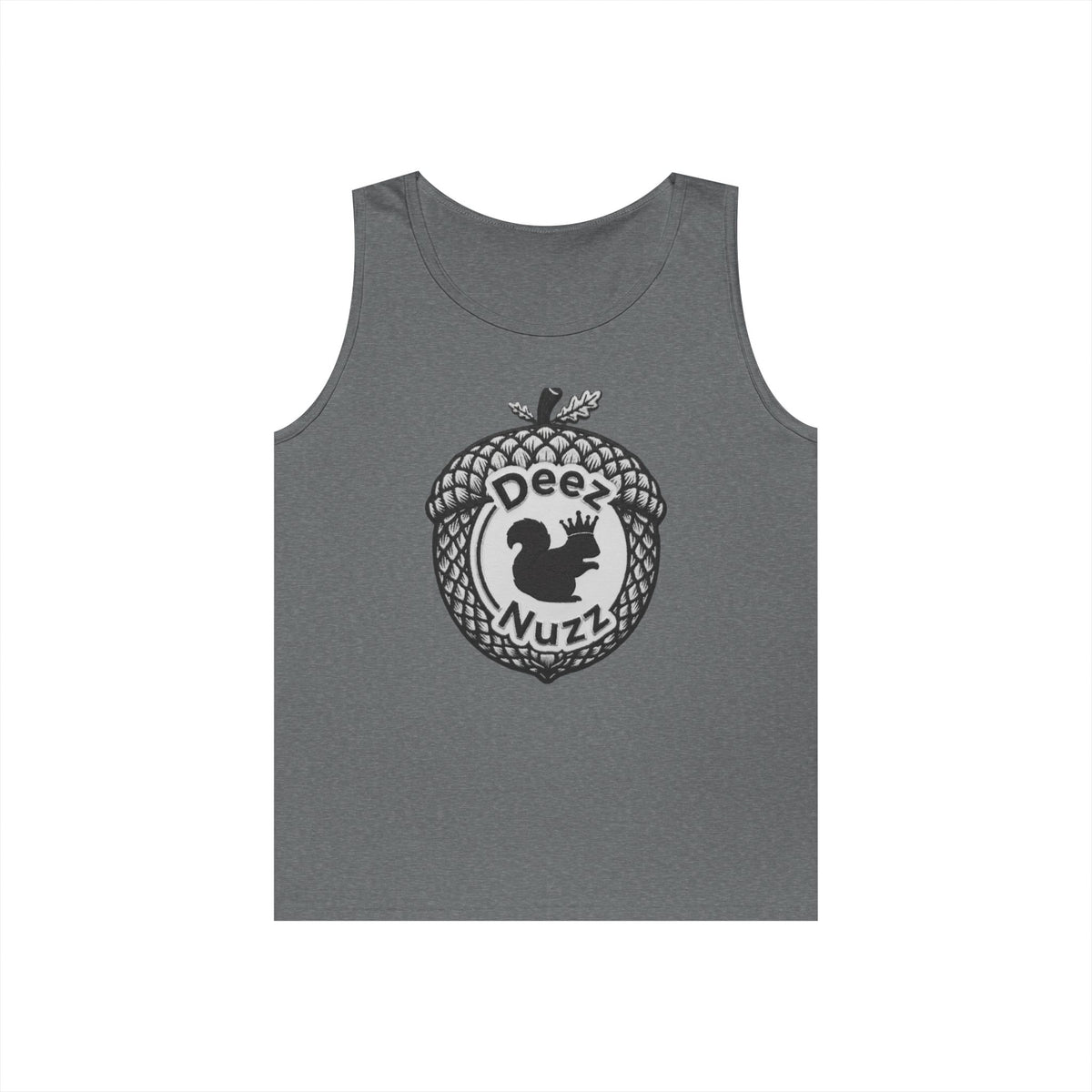 ‘Deez Nuzz’  Vintage Black/Grey Crest Funny Graphic Tank Top