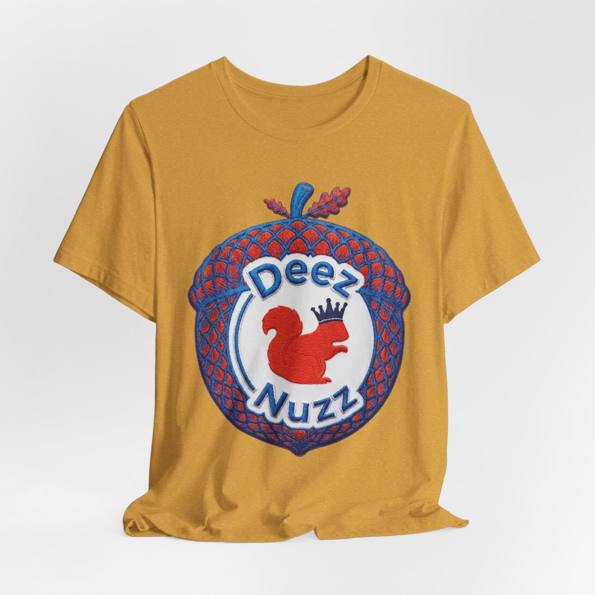 Deez Nuzz Squirrel Tee — Playful Retro Acorn Graphic T-Shirt