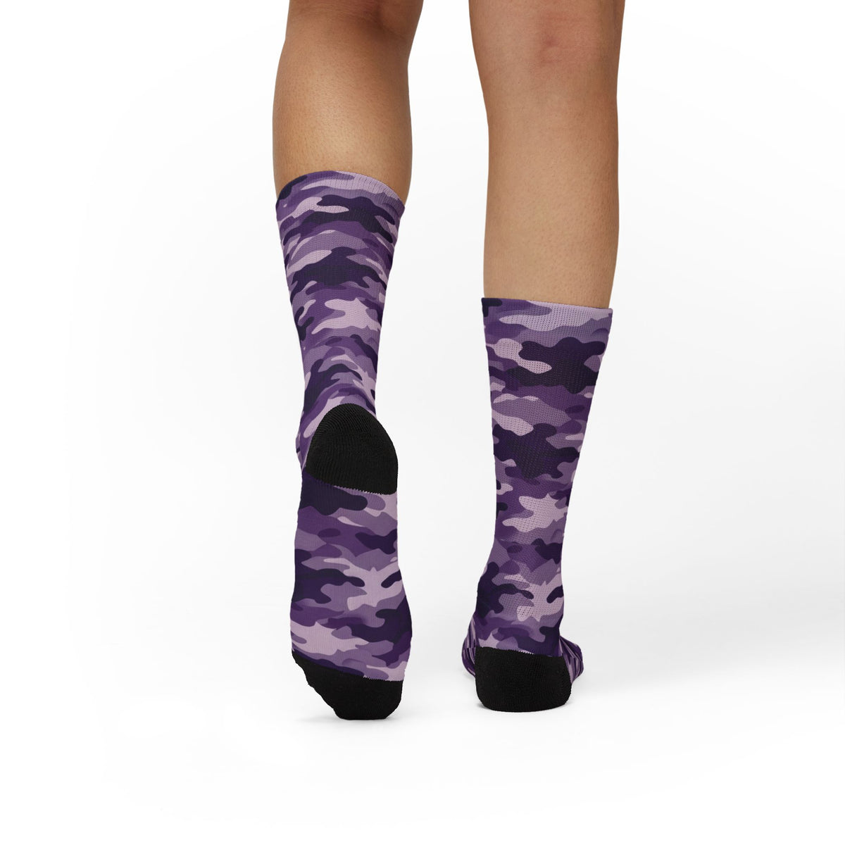 Electric Plum and Lavender Mist Camouflage Crew Socks by |Royal Violet Camo Crew by Camotoez Royal Violet Camo Crew | | Blend In But Stand Out Edition | More Mercy For Your Soles
