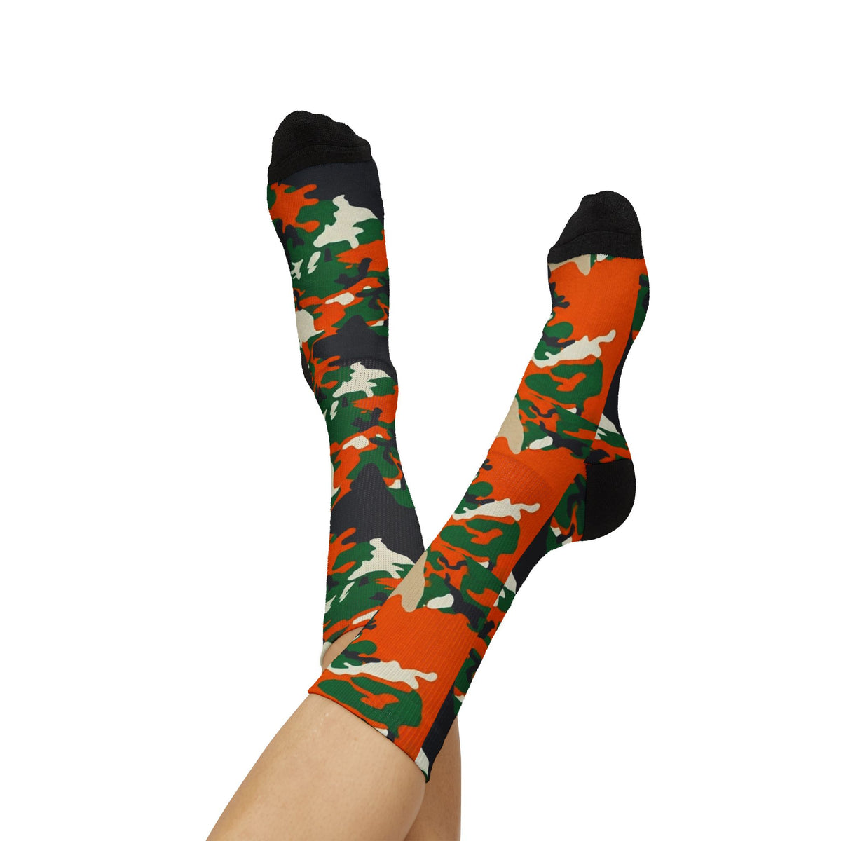 Rattle Dazzle Camo Sublimation Socks — Bold Camouflage Athletic Crew Socks