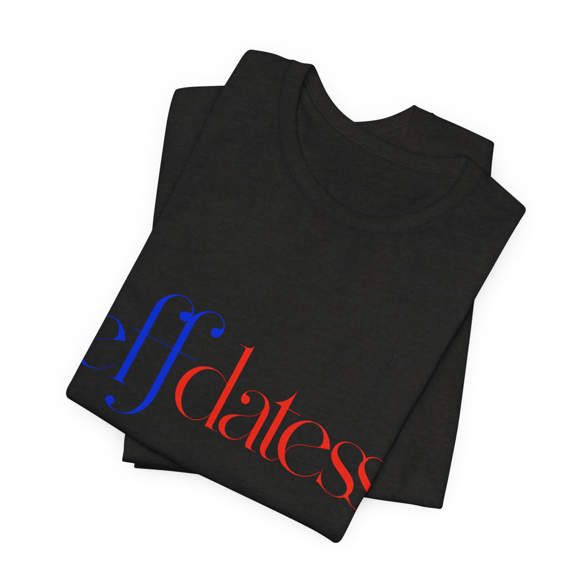 'effdatess' Cobalt Blue Minimalist Pastel Graphic Tee