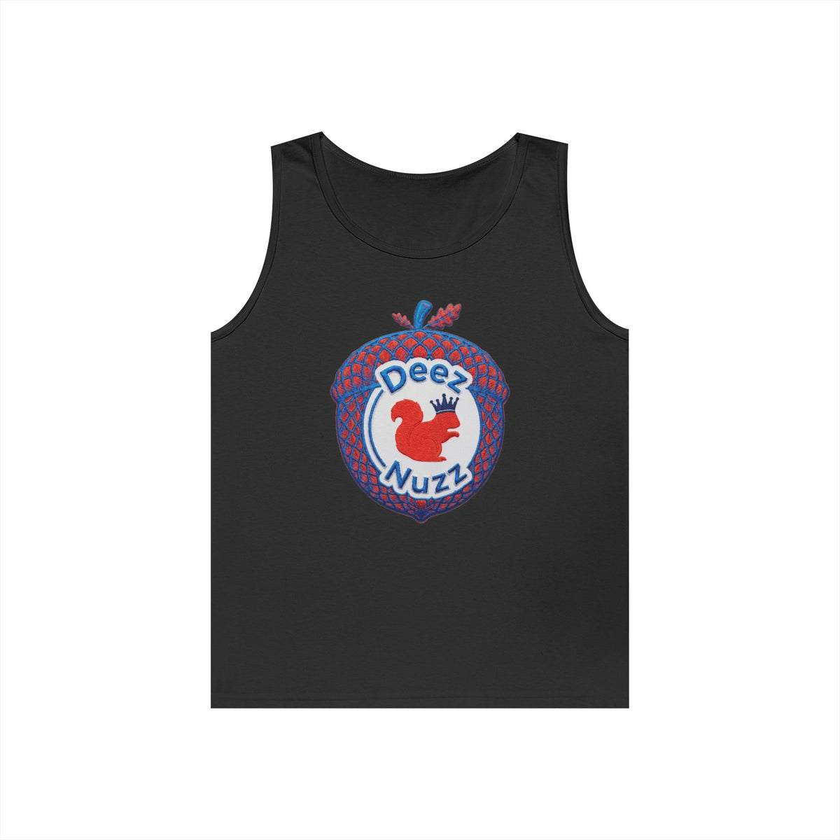 ‘Deez Nuzz’  Red,White, Blue Crest Funny Graphic Tank Top