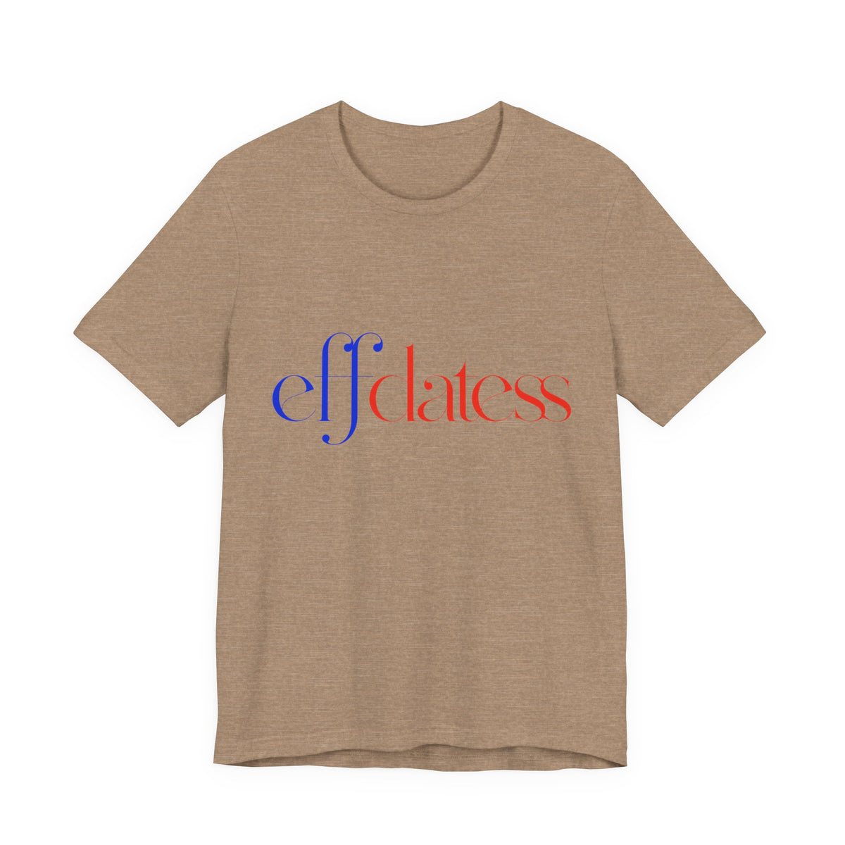 'effdatess' Cobalt Blue Minimalist Pastel Graphic Tee