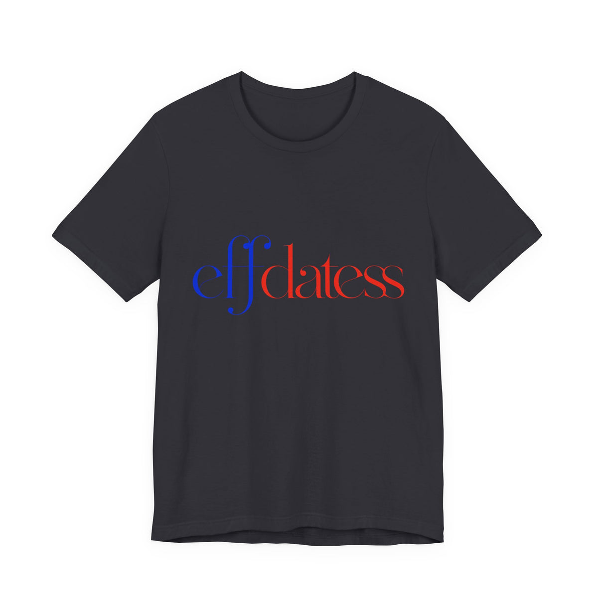 'effdatess' Cobalt Blue Minimalist Pastel Graphic Tee