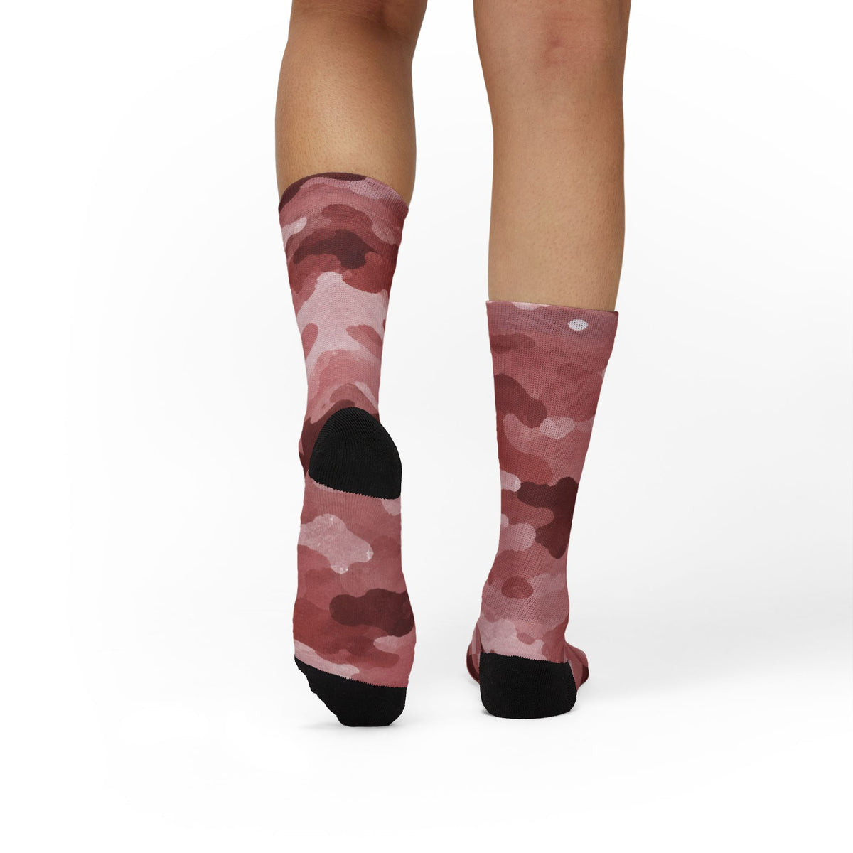 Digital Mauve and Aqueous Rose Camouflage Crew Socks by Camotoez Mauve Camo Crew | Blend In But Stand Out Edition | More Mercy For Yor Soles