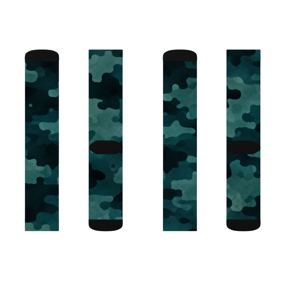 Blue Flare and Transformative Teal Crew Socks by Camotoez The Midnight PerimeterCrew