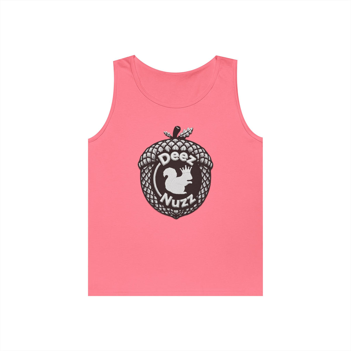 ‘Deez Nuzz’  Vintage White/Black Crest Funny Graphic Tank Top