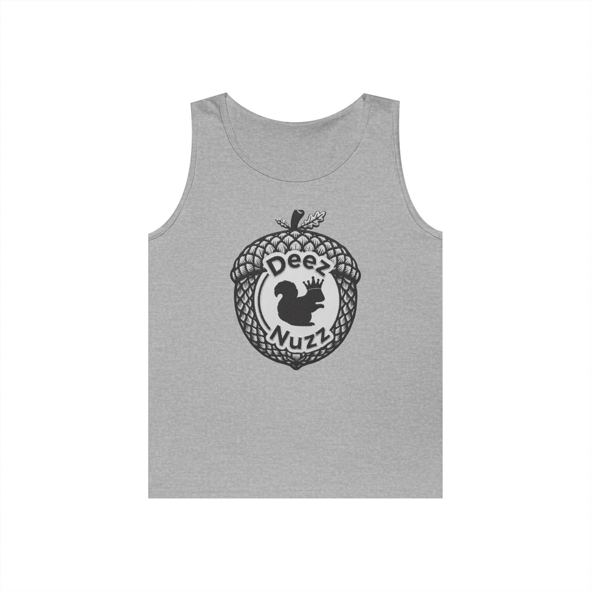 ‘Deez Nuzz’  Vintage Black/Grey Crest Funny Graphic Tank Top