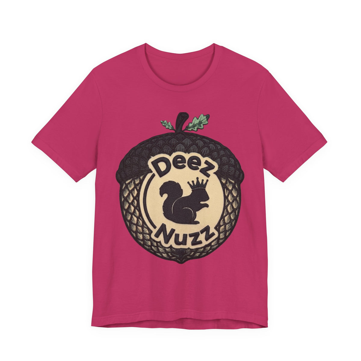 DeezNuzz Acorn Graphic Tee — Funny Squirrel Logo Shirt