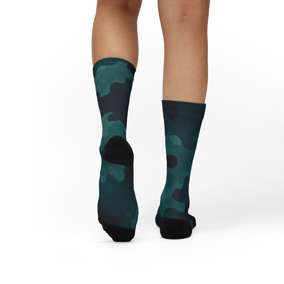 Blue Flare and Transformative Teal Crew Socks by Camotoez The Midnight PerimeterCrew