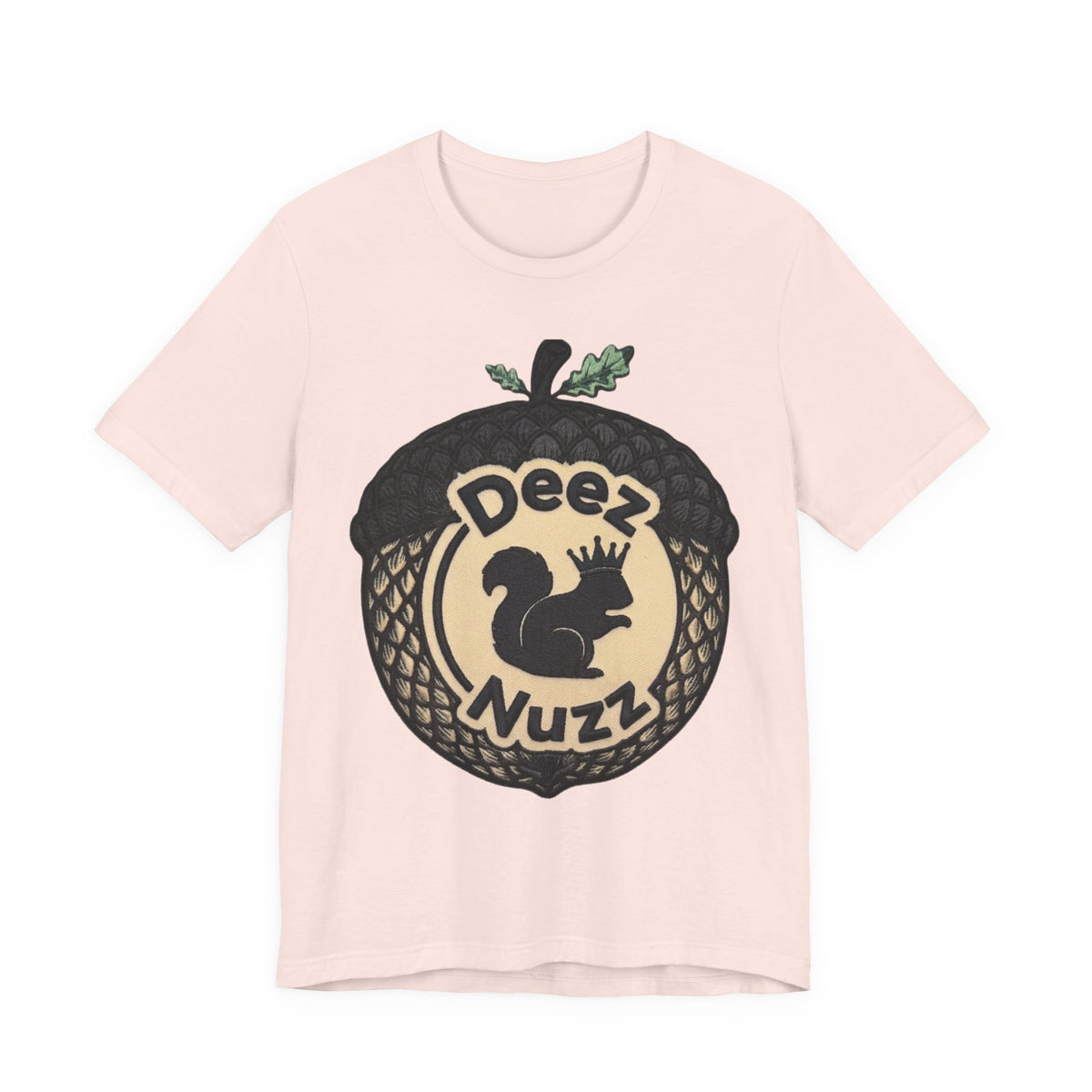 DeezNuzz Acorn Graphic Tee — Funny Squirrel Logo Shirt
