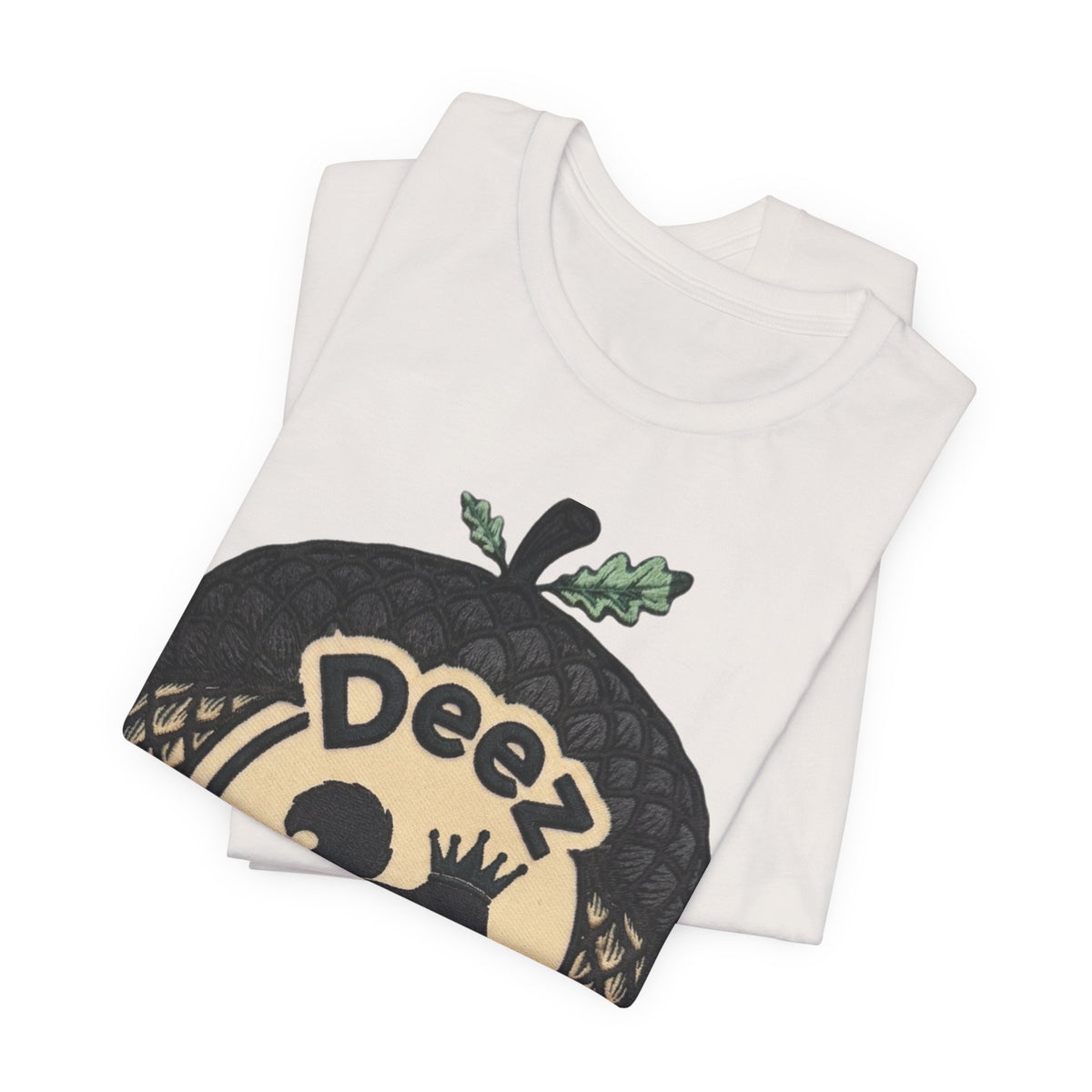 DeezNuzz Acorn Graphic Tee — Funny Squirrel Logo Shirt