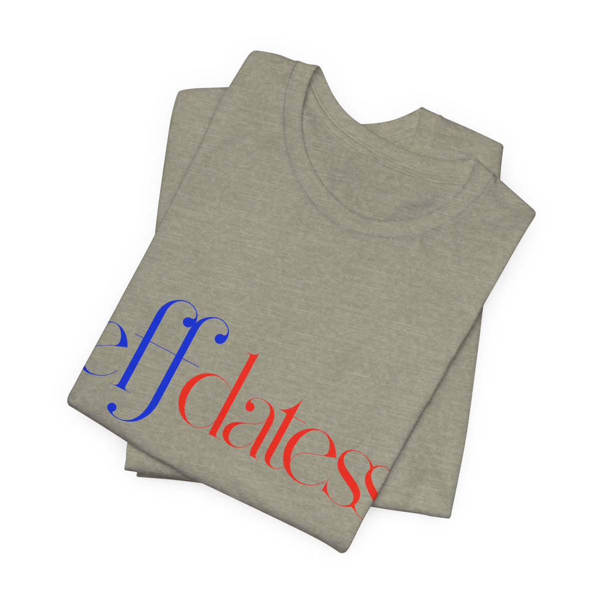 'effdatess' Cobalt Blue Minimalist Pastel Graphic Tee