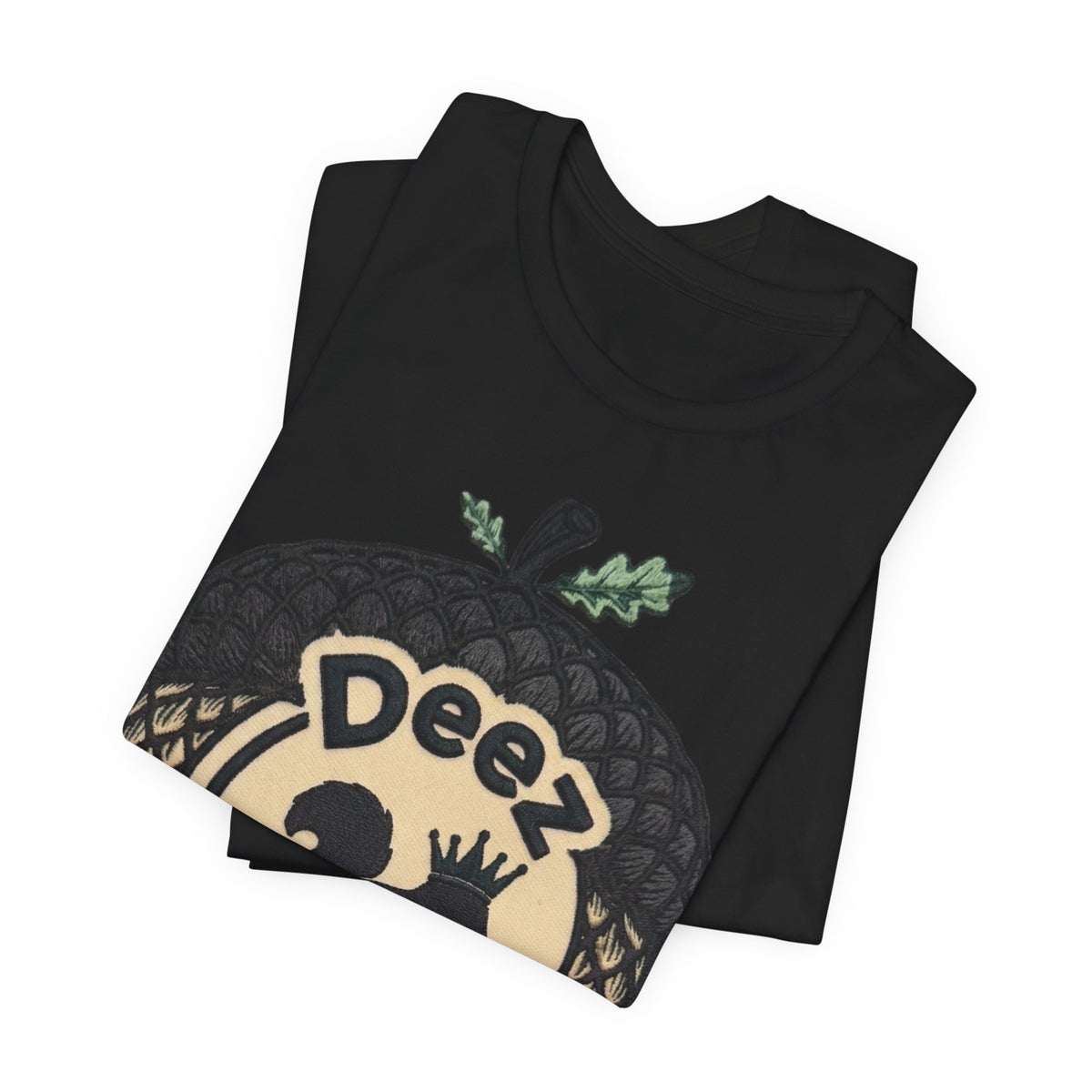 DeezNuzz Acorn Graphic Tee — Funny Squirrel Logo Shirt