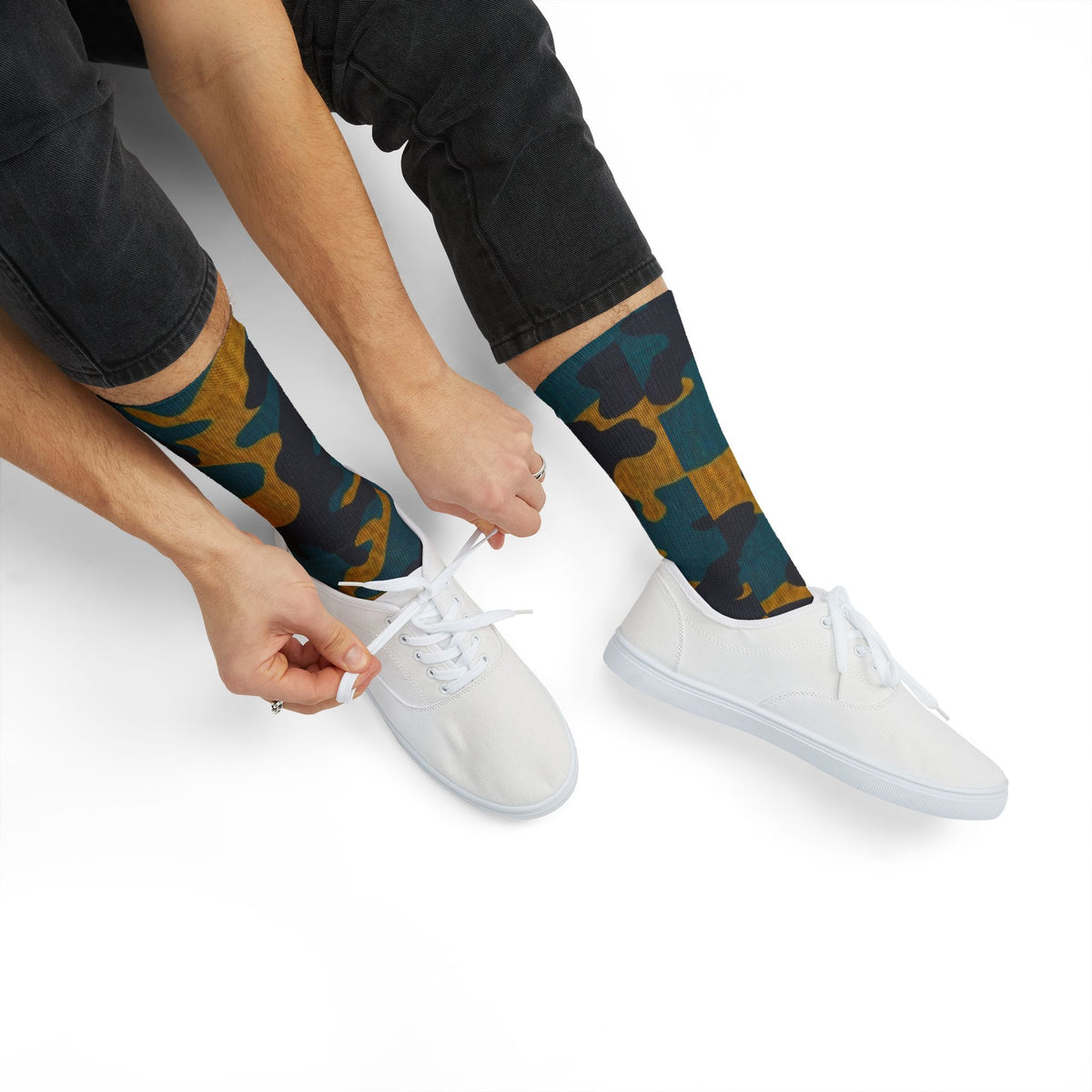 North Florida Aura Crew Socks Atlantic Drip by Camotoez
