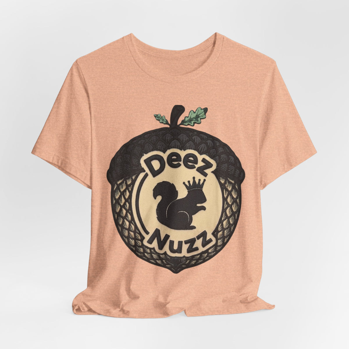 DeezNuzz Acorn Graphic Tee — Funny Squirrel Logo Shirt
