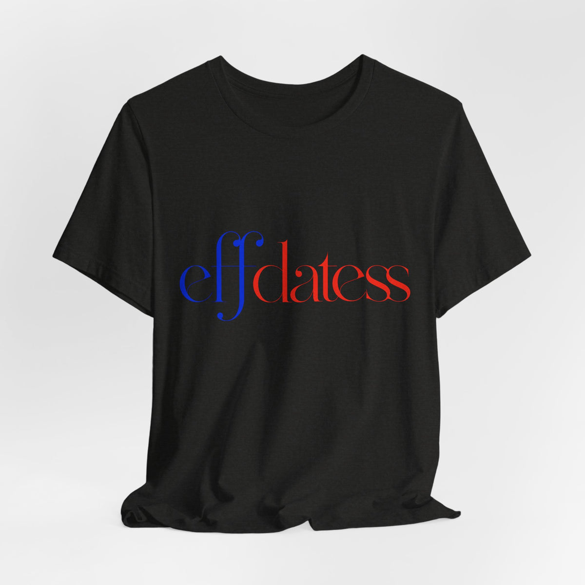 'effdatess' Cobalt Blue Minimalist Pastel Graphic Tee