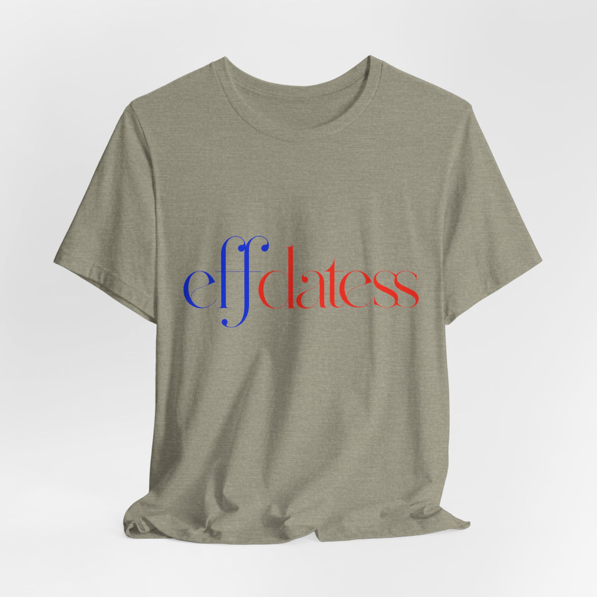 'effdatess' Cobalt Blue Minimalist Pastel Graphic Tee