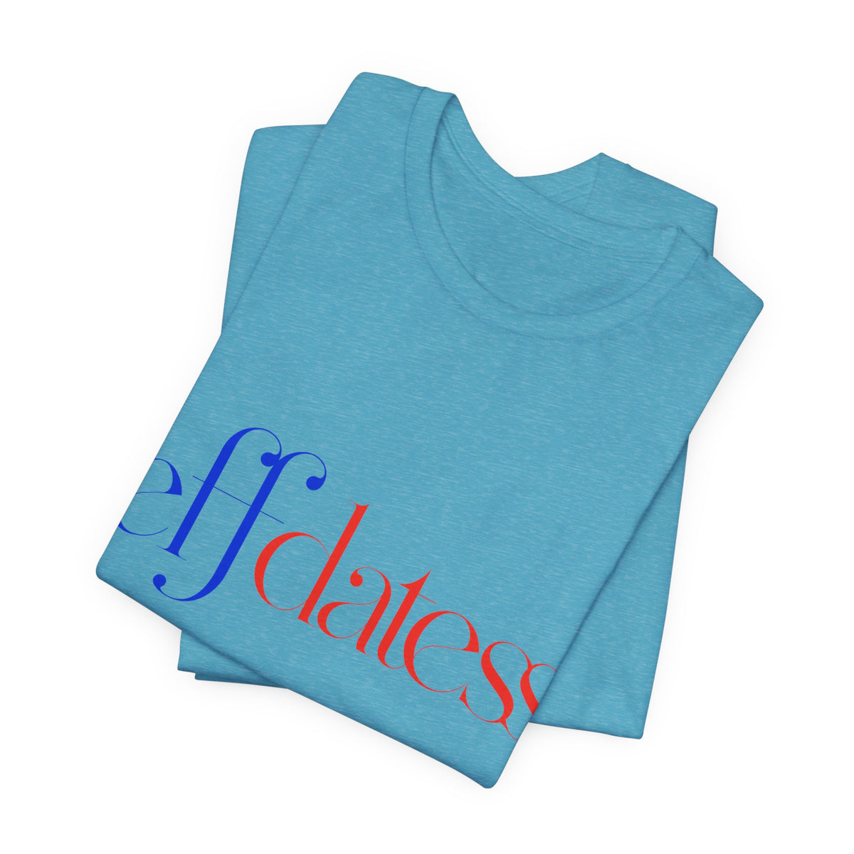 'effdatess' Cobalt Blue Minimalist Pastel Graphic Tee