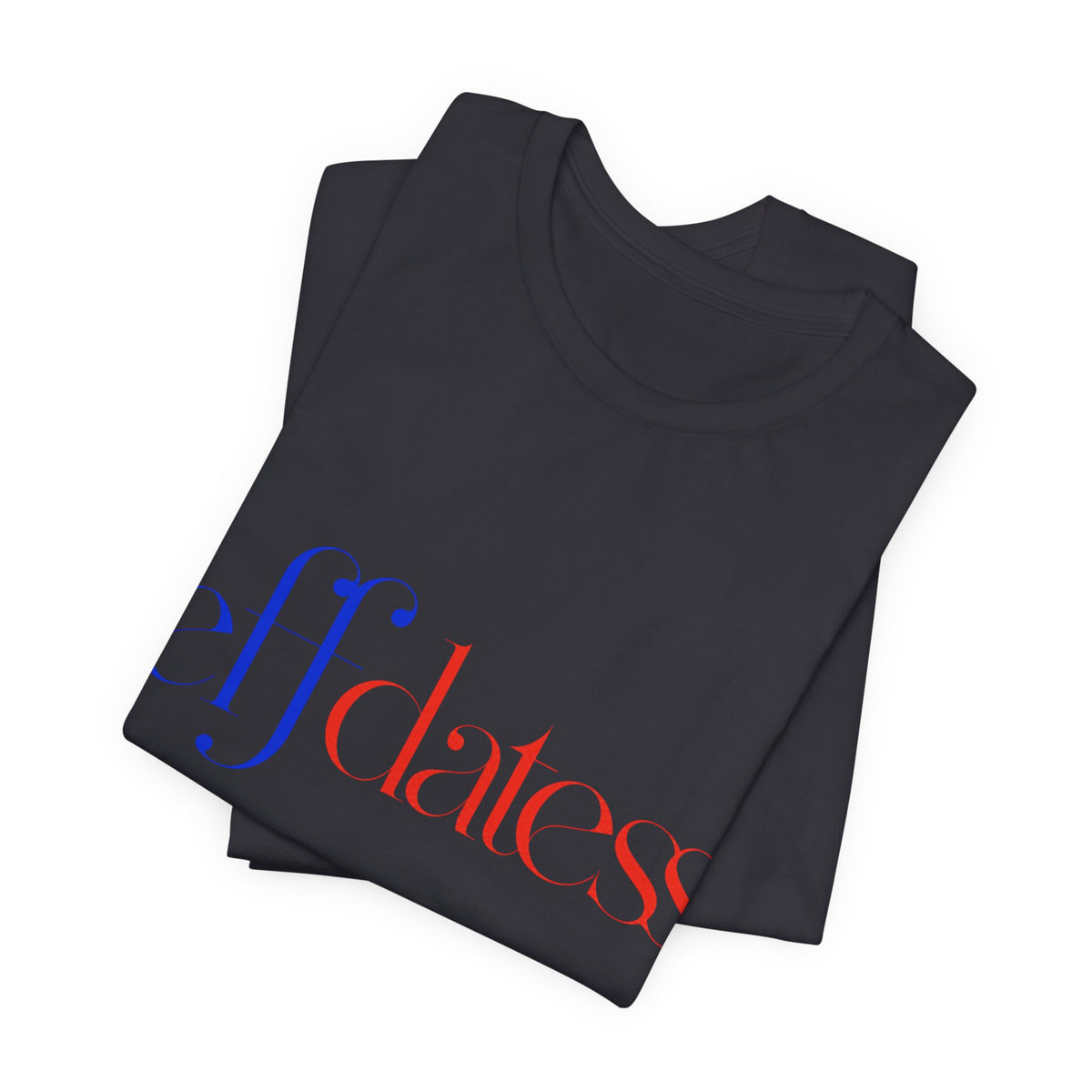 'effdatess' Cobalt Blue Minimalist Pastel Graphic Tee