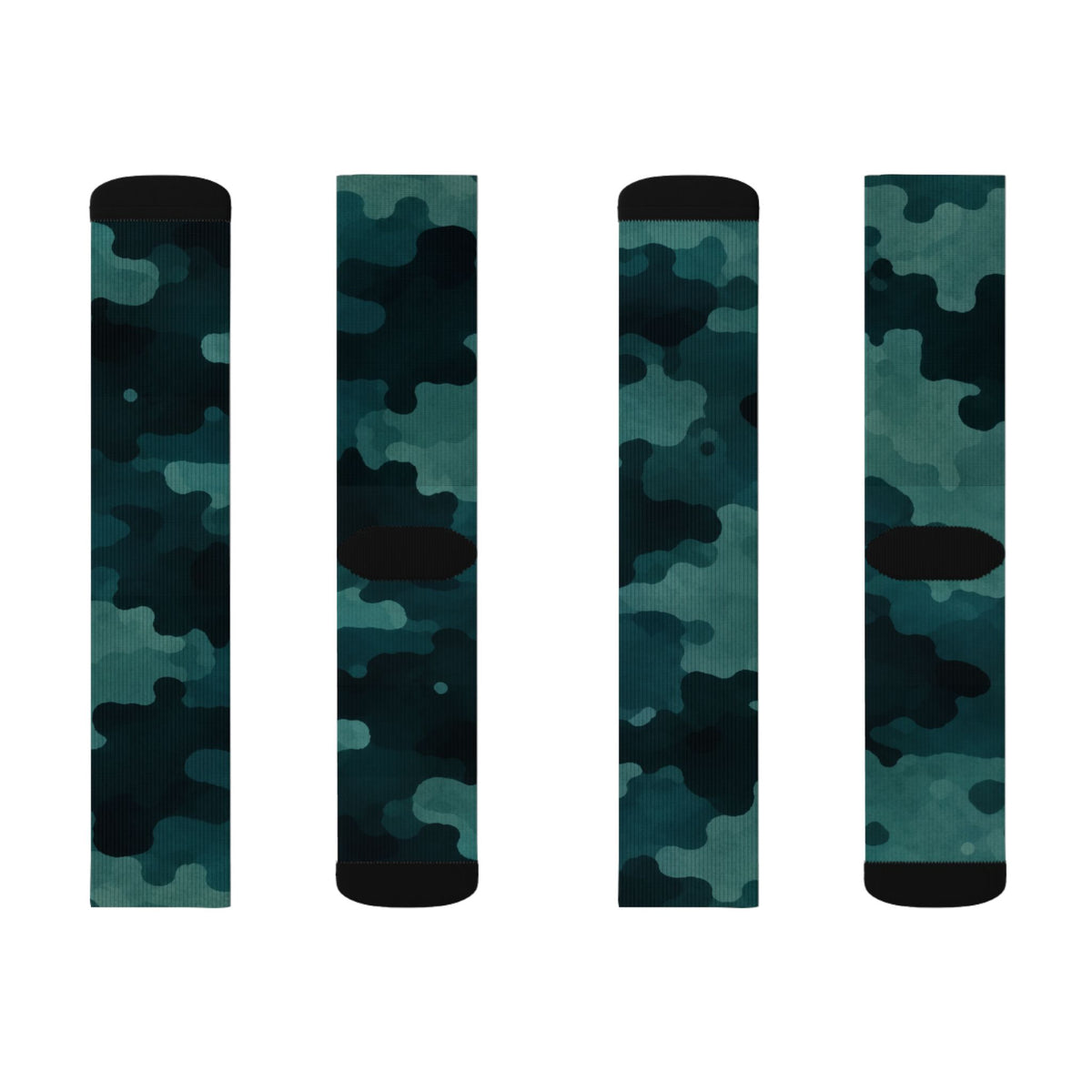 Blue Flare and Transformative Teal Crew Socks by Camotoez The Midnight PerimeterCrew