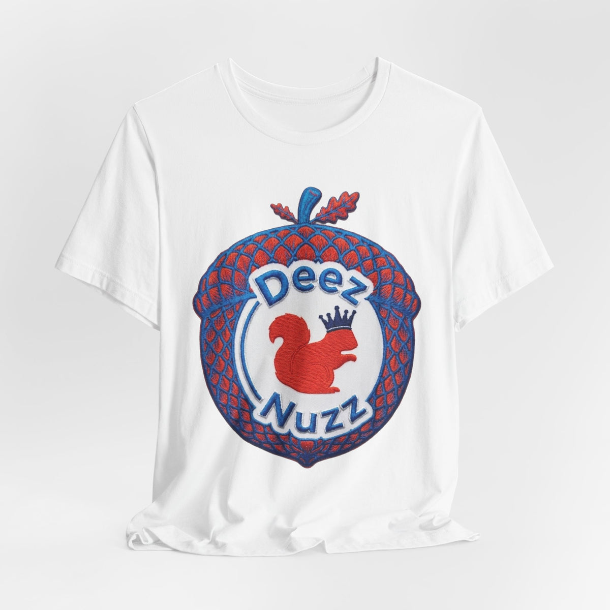 Deez Nuzz Squirrel Tee — Playful Retro Acorn Graphic T-Shirt