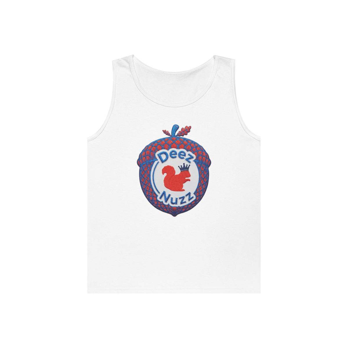 ‘Deez Nuzz’  Red,White, Blue Crest Funny Graphic Tank Top