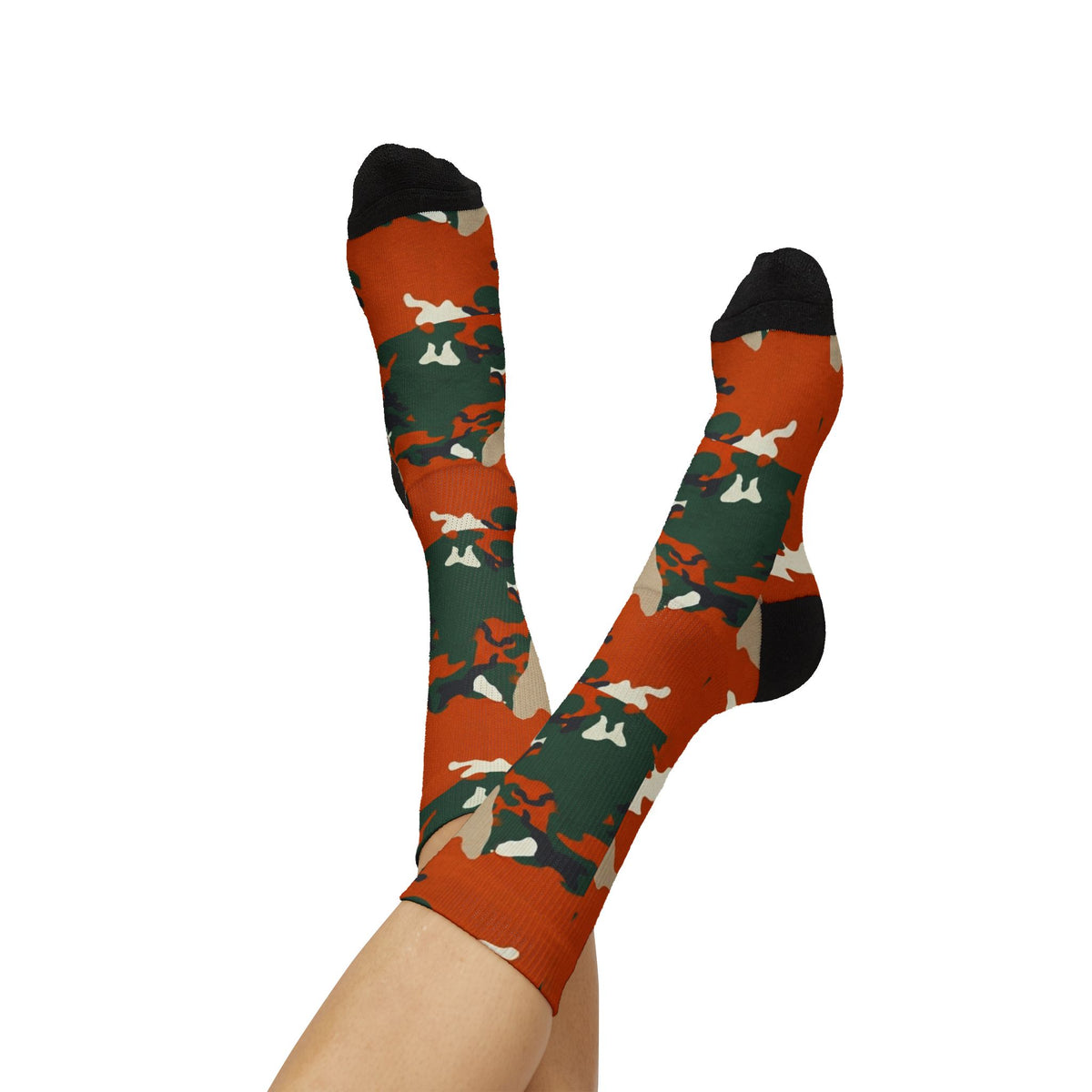 Cane Cane Camo Sublimation Socks — Bold Camouflage Athletic Crew Socks