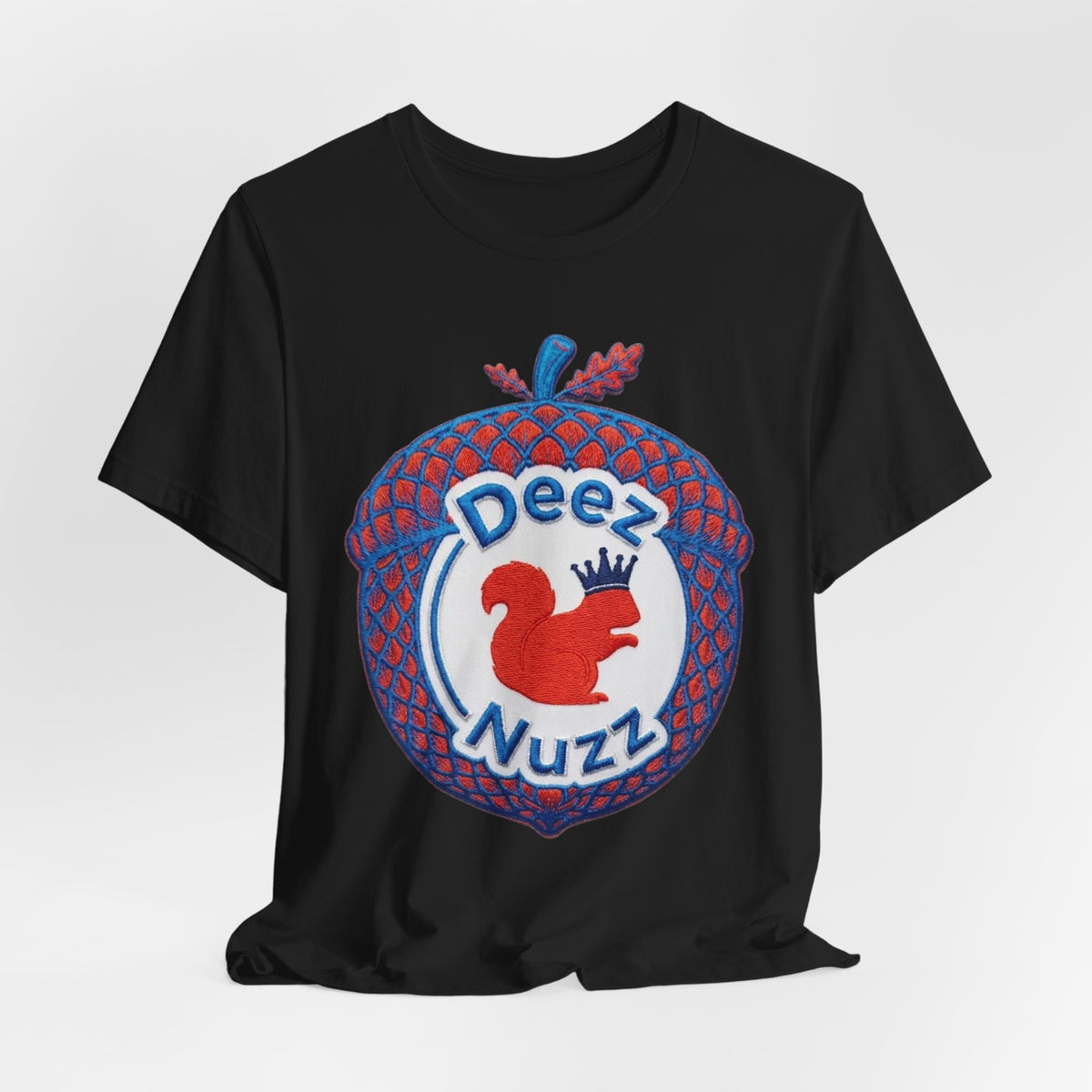 Deez Nuzz Squirrel Tee — Playful Retro Acorn Graphic T-Shirt